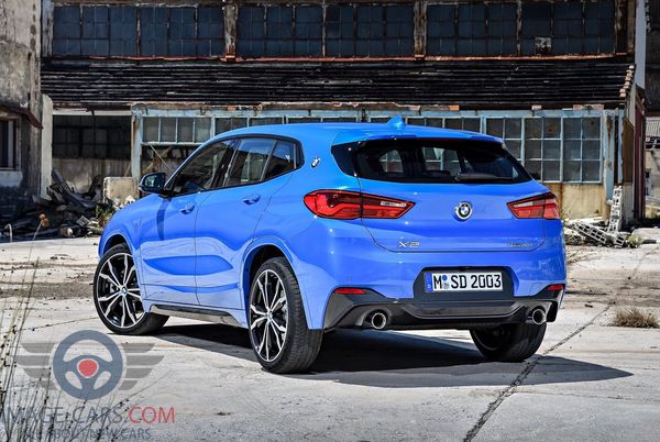 Rear view of BMW X2 of 2018 year