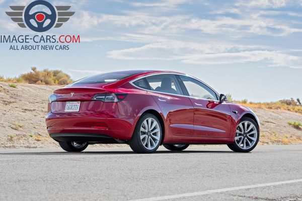Rear Right side of Tesla Model 3 of 2017 year