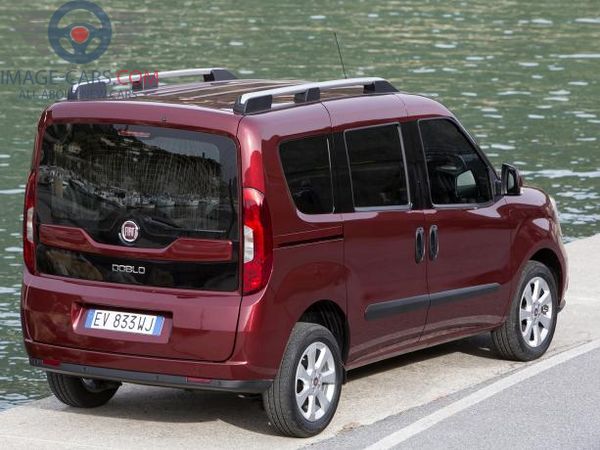 Rear view of Fiat Doblo of 2018 year