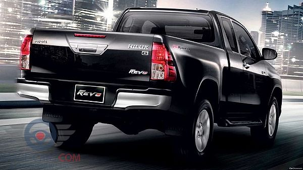 Rear view of Toyota Hilux of 2018 year