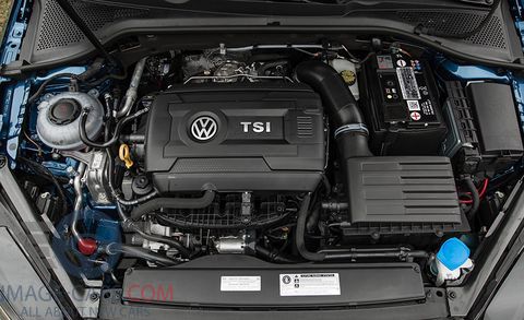 Engine view of Volkswagen Golf of 2018 year