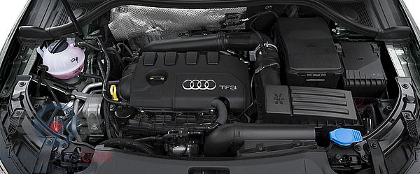 Engine view of Audi Q3 of 2018 year