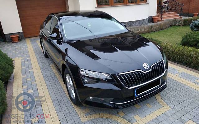 Front view of Skoda Superb of 2018 year