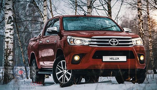 Front view of Toyota Hilux of 2018 year