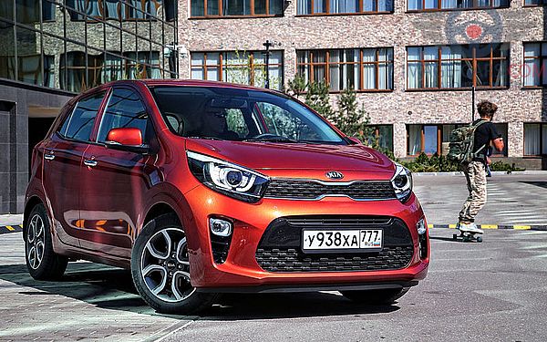 Front view of Kia Picanto of 2018 year