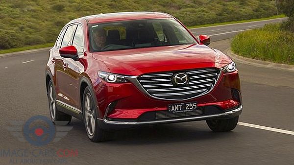Front view of Mazda CX9 of 2018 year