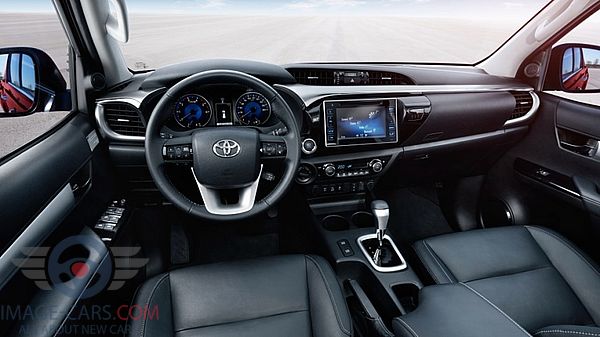 Dashboard view of Toyota Hilux of 2018 year