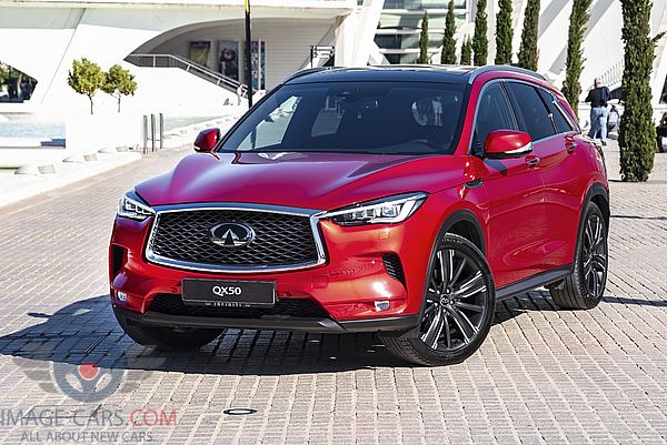 Front view of Infiniti QX50 of 2019 year