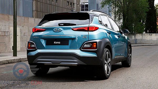 Rear view of Hyundai Kona of 2018 year