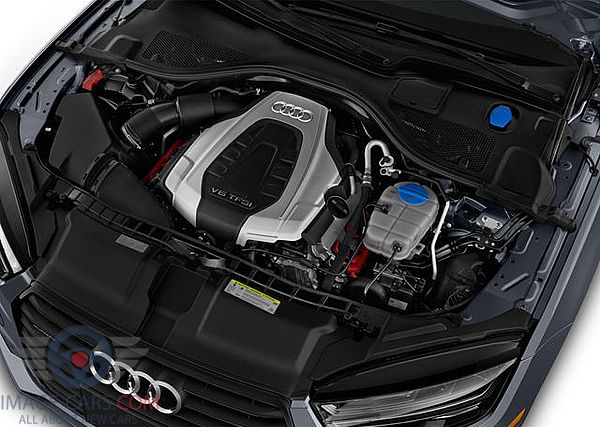 Engine view of Audi A7 of 2018 year