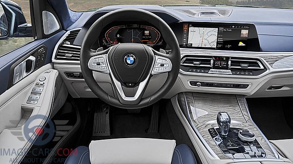 Dashboard view of BMW X7 of 2019 year