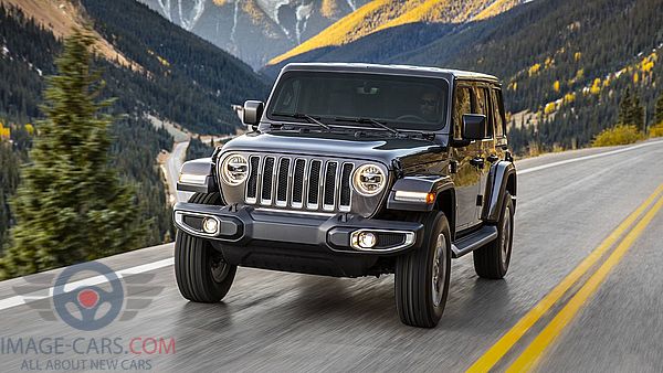 Front view of Jeep Wrangler of 2018 year