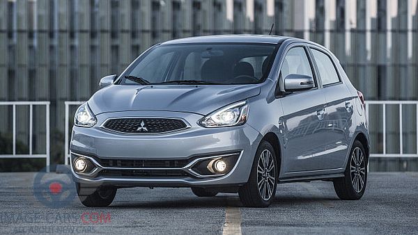 Front view of Mitsubishi Mirage of 2018 year