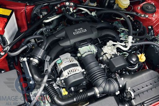 Engine view of Toyota GT86 of 2017 year
