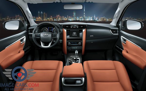 Dashboard view of Toyota Fortuner of 2018 year