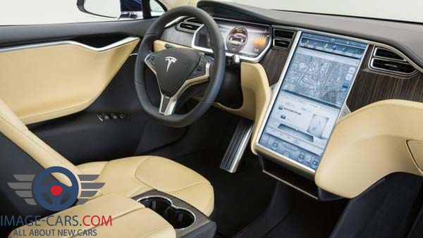 Dashboard view of Tesla Model 3 of 2017 year