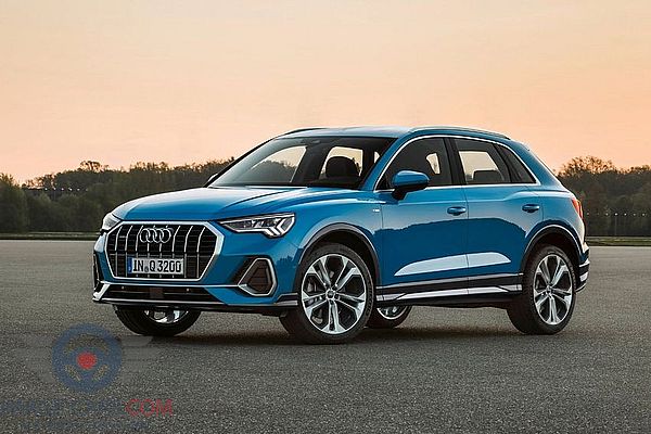 Front Left side of Audi Q3 of 2018 year