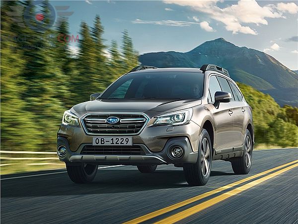 Front view of Subaru Outback of 2018 year