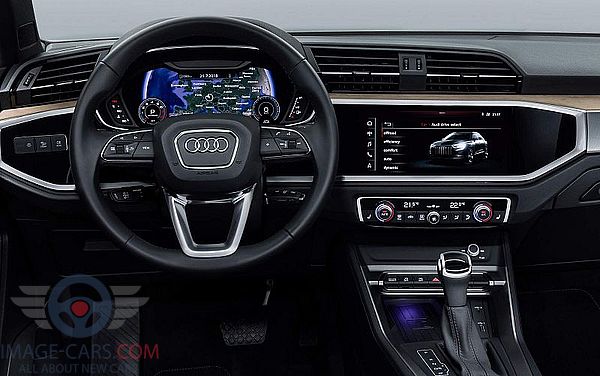 Dashboard view of Audi Q3 of 2018 year