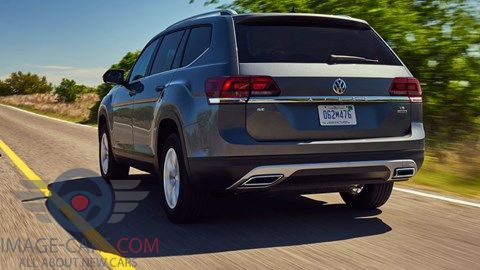Rear view of Volkswagen Atlas of 2017 year