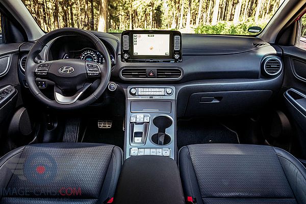 Dashboard view of Hyundai Kona of 2018 year