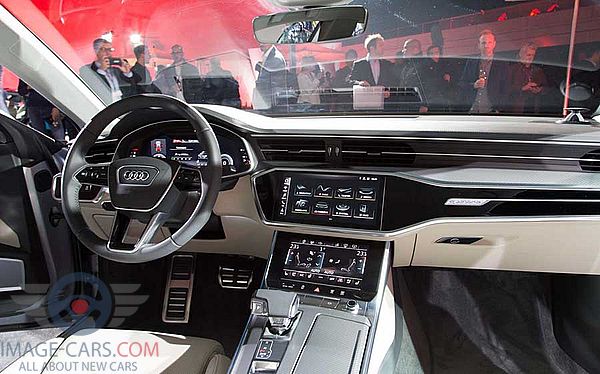 Dashboard view of Audi A7 of 2018 year