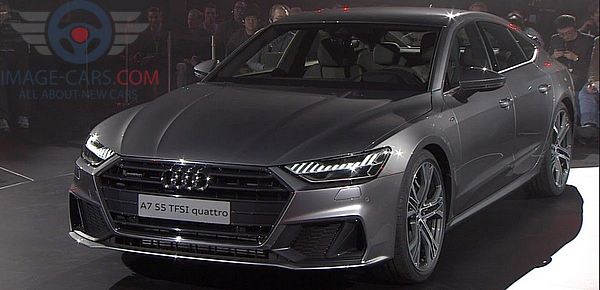 Front view of Audi A7 of 2018 year
