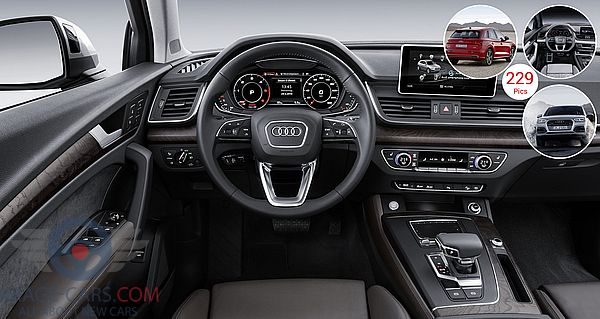 Dashboard view of Audi Q5 of 2018 year