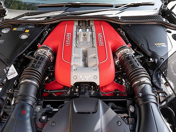 Engine view of Ferrari 812 Superfast of 2018 year