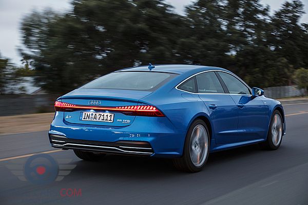 Rear Right side of Audi A7 of 2018 year