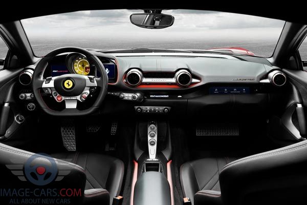 Dashboard view of Ferrari 812 Superfast of 2018 year
