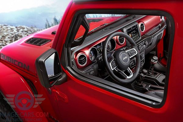 Dashboard view of Jeep Wrangler of 2018 year
