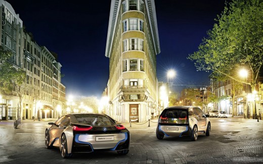 2012 BMW i8 & i3 Concept Cars 2 Wallpaper