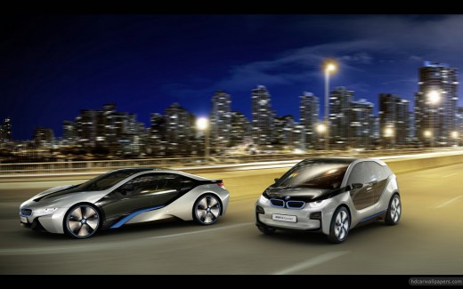 2012 BMW i8 & i3 Concept Cars 3 Wallpaper