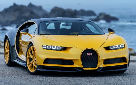 2018 Bugatti Chiron Yellow and Black 4K 2 Wallpaper