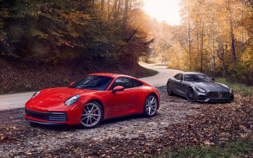 2020 Mercedes-AMG GT and 2020 Porsche 911 Carrera S 5K 3 Wallpaper