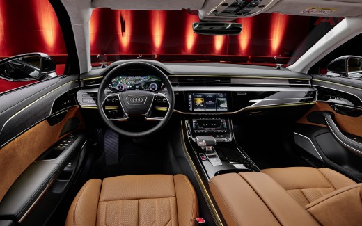 Audi A8 L 60 TFSI quattro 2021 4K 8K Interior Wallpaper