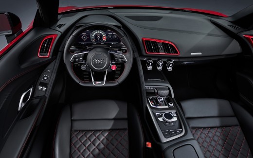 Audi R8 V10 RWD Spyder 2019 4K Interior Wallpaper