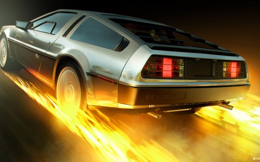 Back to the Future DeLorean 4K Wallpaper