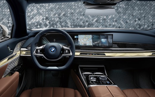 BMW i7 xDrive60 Excellence The First Edition 2022 4K Interior Wallpaper