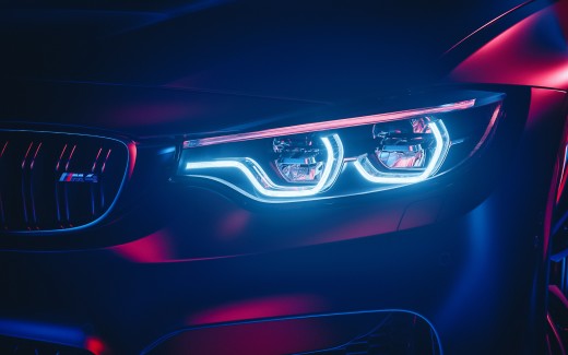 BMW M4 LED Headlights Wallpaper