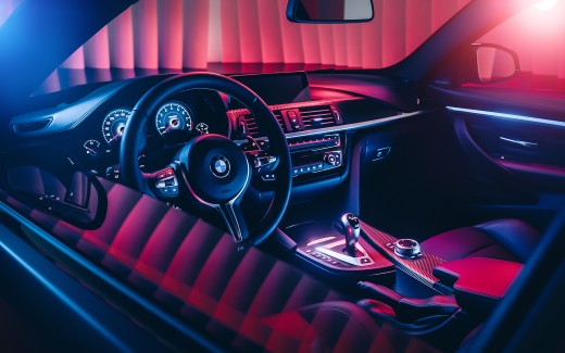 BMW M4 M Performance Interior 4K Wallpaper