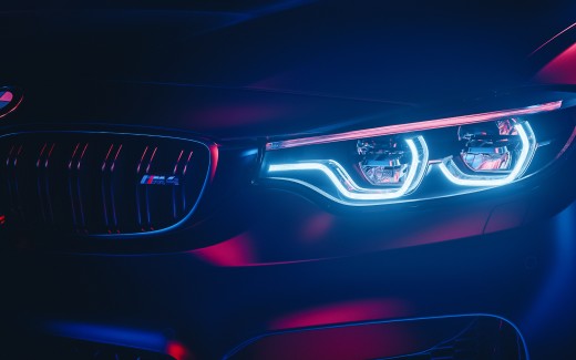BMW M4 M Performance LED Headlights Wallpaper