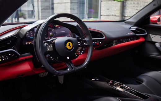 Ferrari 296 GTB 2022 4K 8K Interior Wallpaper
