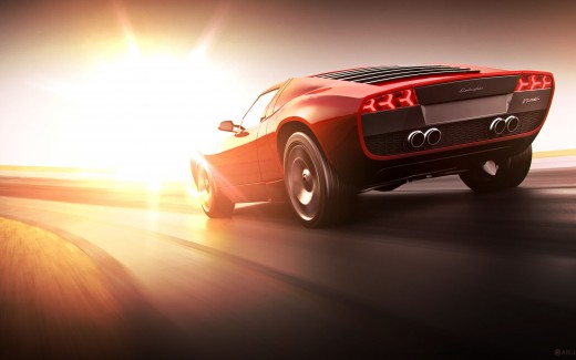 Lamborghini Racing CGI Wallpaper