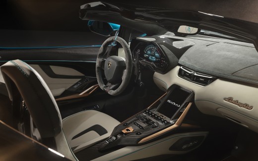 Lamborghini Sian Roadster 2020 4K 8K Interior Wallpaper