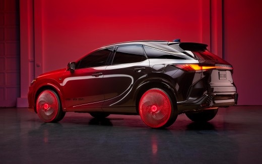 Lexus RX 500h F SPORT Ruby Red Rims 2022 5K Wallpaper