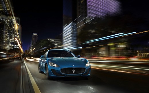 Maserati GranTurismo Sport Blue 2014 Wallpaper