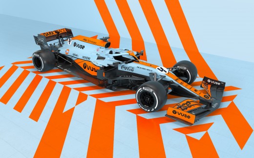 McLaren MCL35M with a special Gulf livery 2021 5K Wallpaper