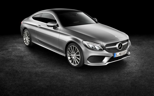 Mercedes Benz C Class Coupe Red 2016 Wallpaper
